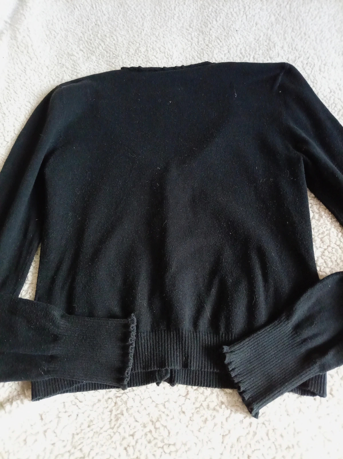 Cárdigan negro de United Colors of Benetton con volantes - Talla S/M – United Colors of Benetton – taille S / 36 / 8 5