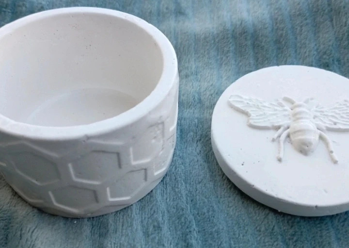 Joyero multiusos / Tarro Artesanal - Diseño único Abeja – Hecho a Mano 2