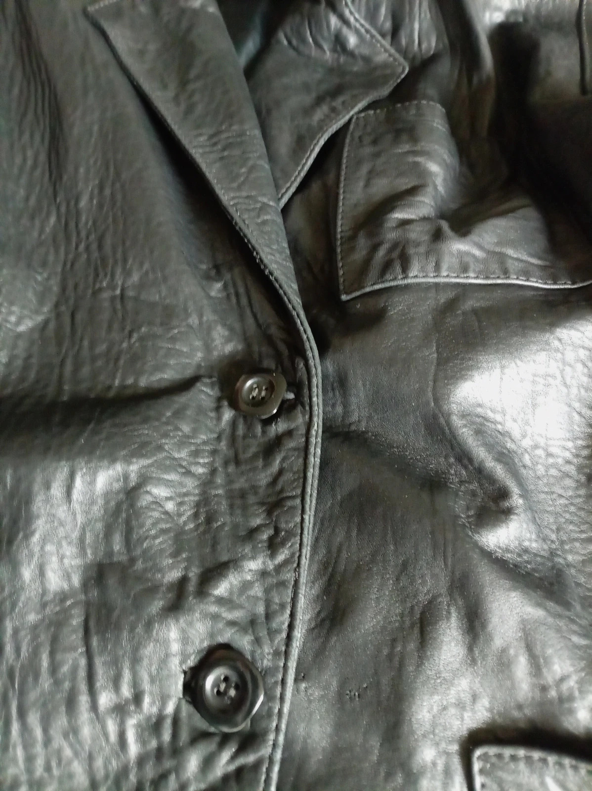 Americana de Cuero Vintage - Talla 54 – Cuero – taille 7XL / 54 / 26 3