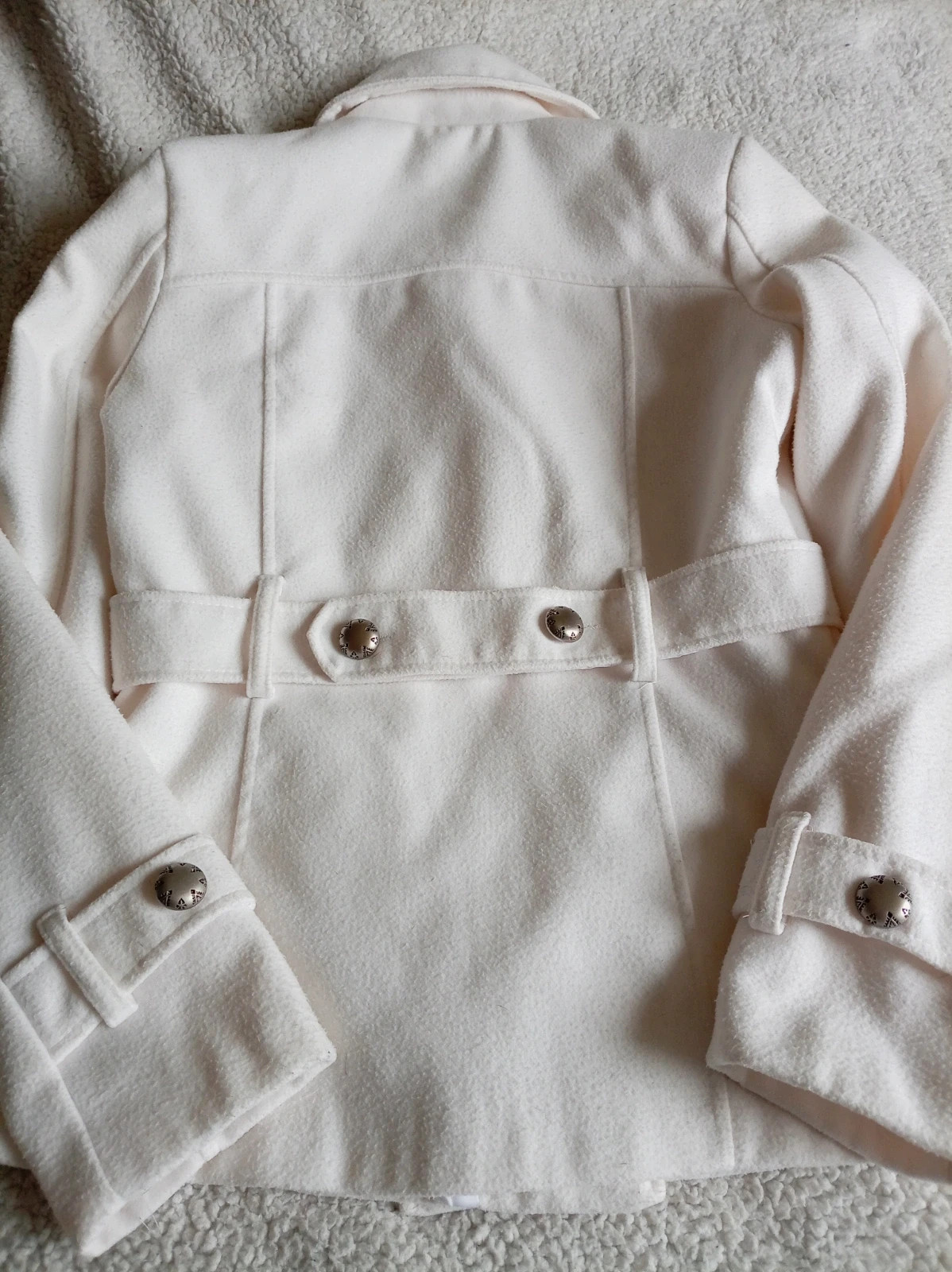 Abrigo Blanco Roto - Estilo Militar / Trench Talla M/L – Italia – taille L / 40 / 12 2