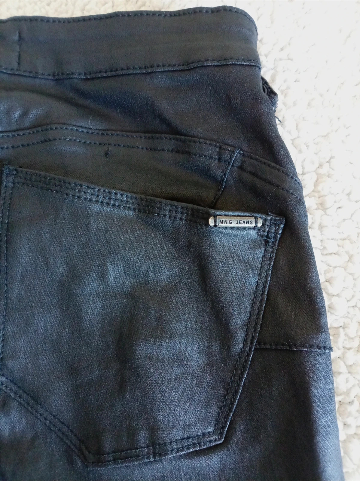 Vaqueros Mango Kim Encerados Push-Up - Talla 38 – Mango – taille M / 38 / 10 3
