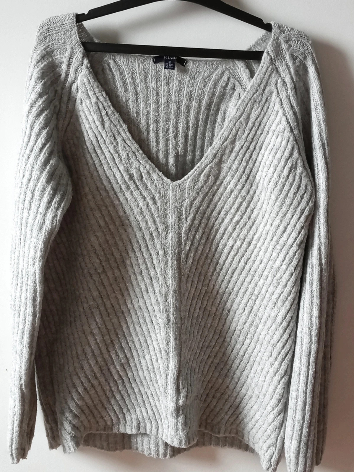 Jersey punto largo gris talla M/L largo – Kiabi – taille M / 38 / 10