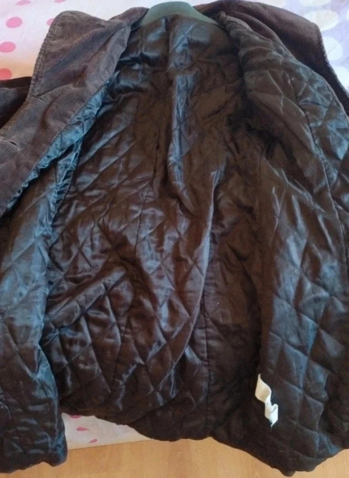 Abrigo largo marrón pana talla M – Bershka – taille M / 38 / 10 4