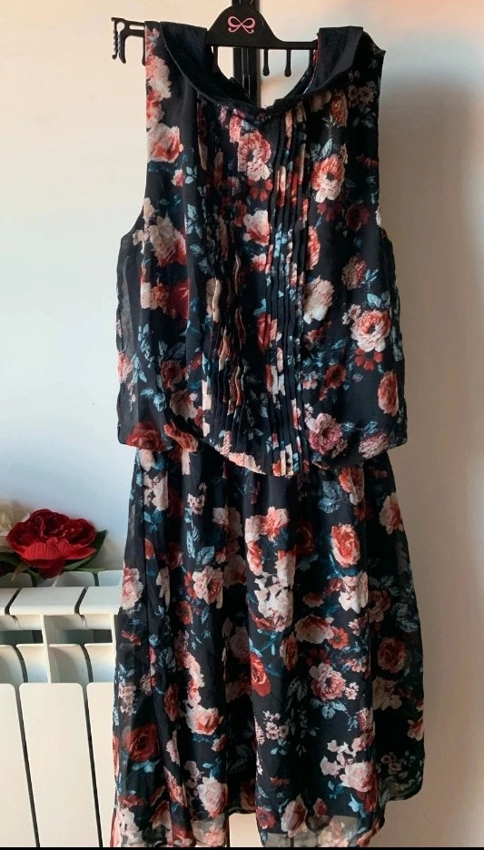 Vestido flores de gasa talla s pinkie