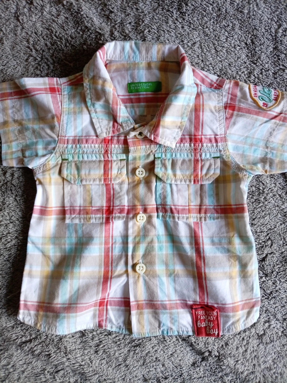 Lote 3 camisas Benetton 1/3 meses – United Colors of Benetton – taille 1-3 mois / 56 cm 5