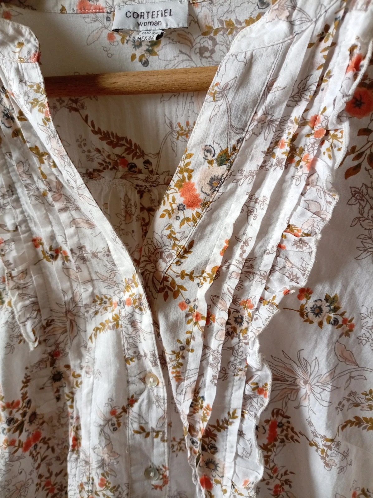 Blusa Túnica Floral Boho Chic Cortefiel • Tunique Fleurie • Floral Blouse XL 42 – Cortefiel – taille XL / 42 / 14 3