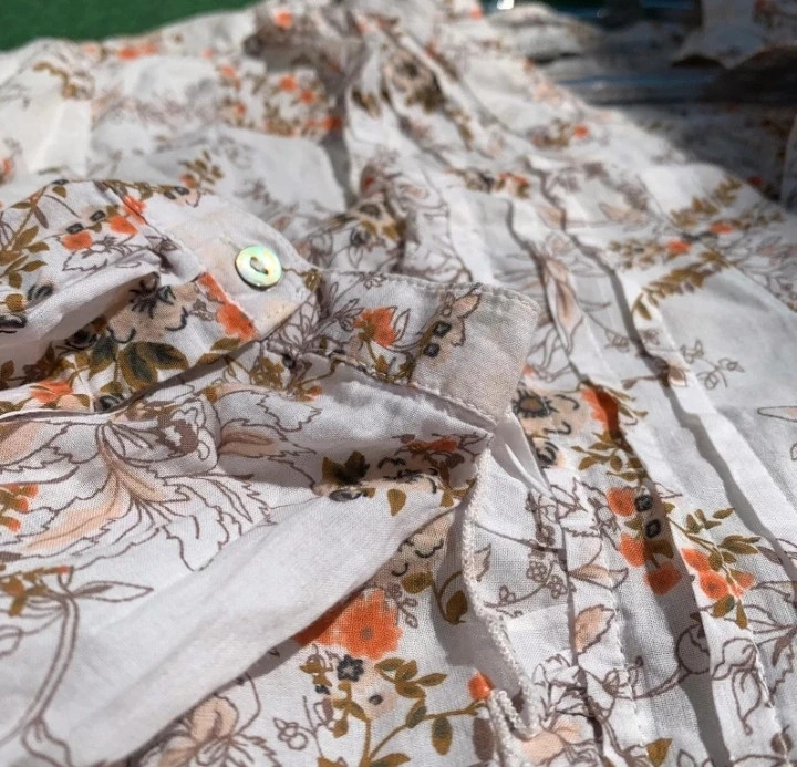 Blusa Túnica Floral Boho Chic Cortefiel • Tunique Fleurie • Floral Blouse XL 42 – Cortefiel – taille XL / 42 / 14 2