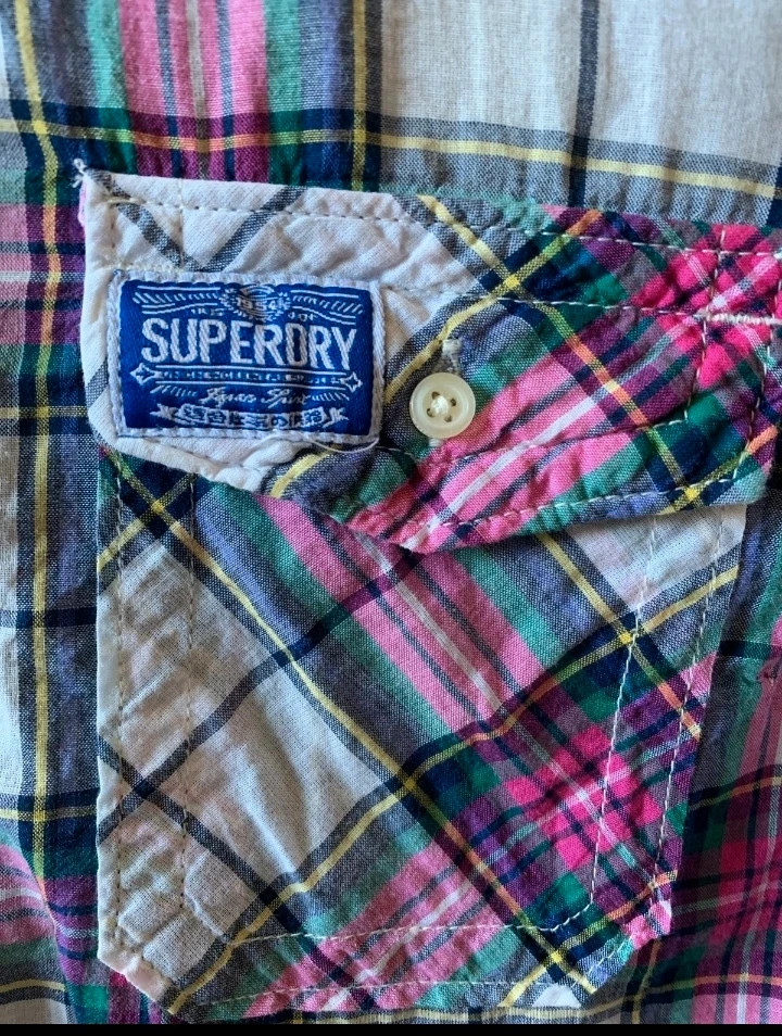 Camisa Cuadros Superdry Plaid Shirt • Chemise Bûcheron Rose M – Superdry – taille M / 38 / 10 2