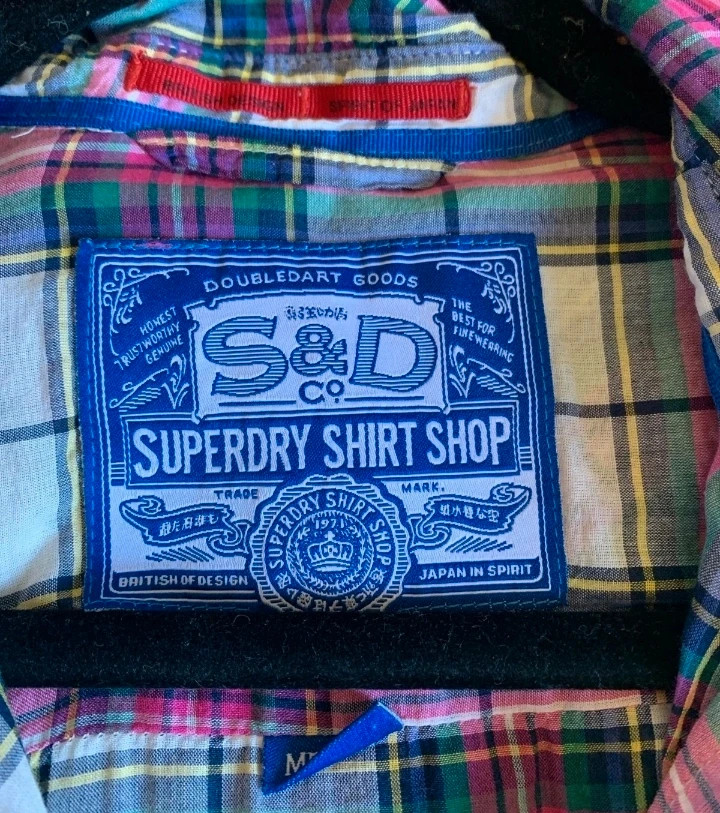 Camisa Cuadros Superdry Plaid Shirt • Chemise Bûcheron Rose M – Superdry – taille M / 38 / 10 5