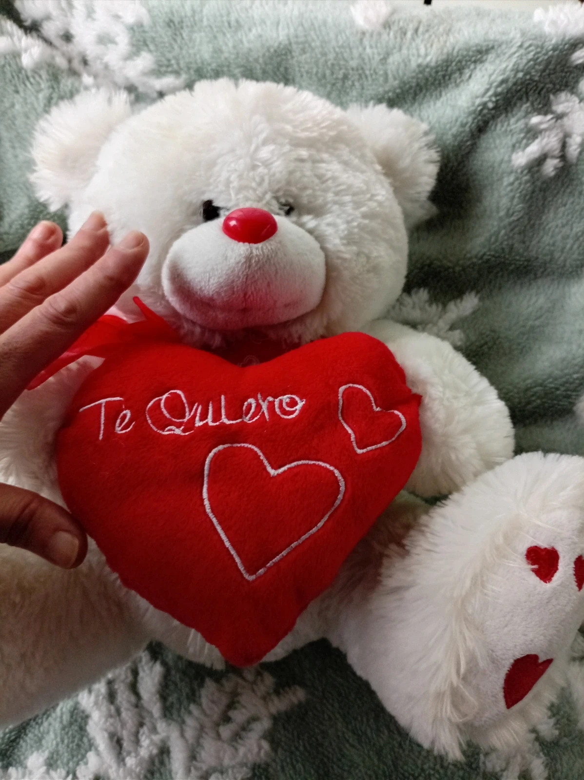 Peluche oso blanco con corazón – Peluche – taille Taille unique 3