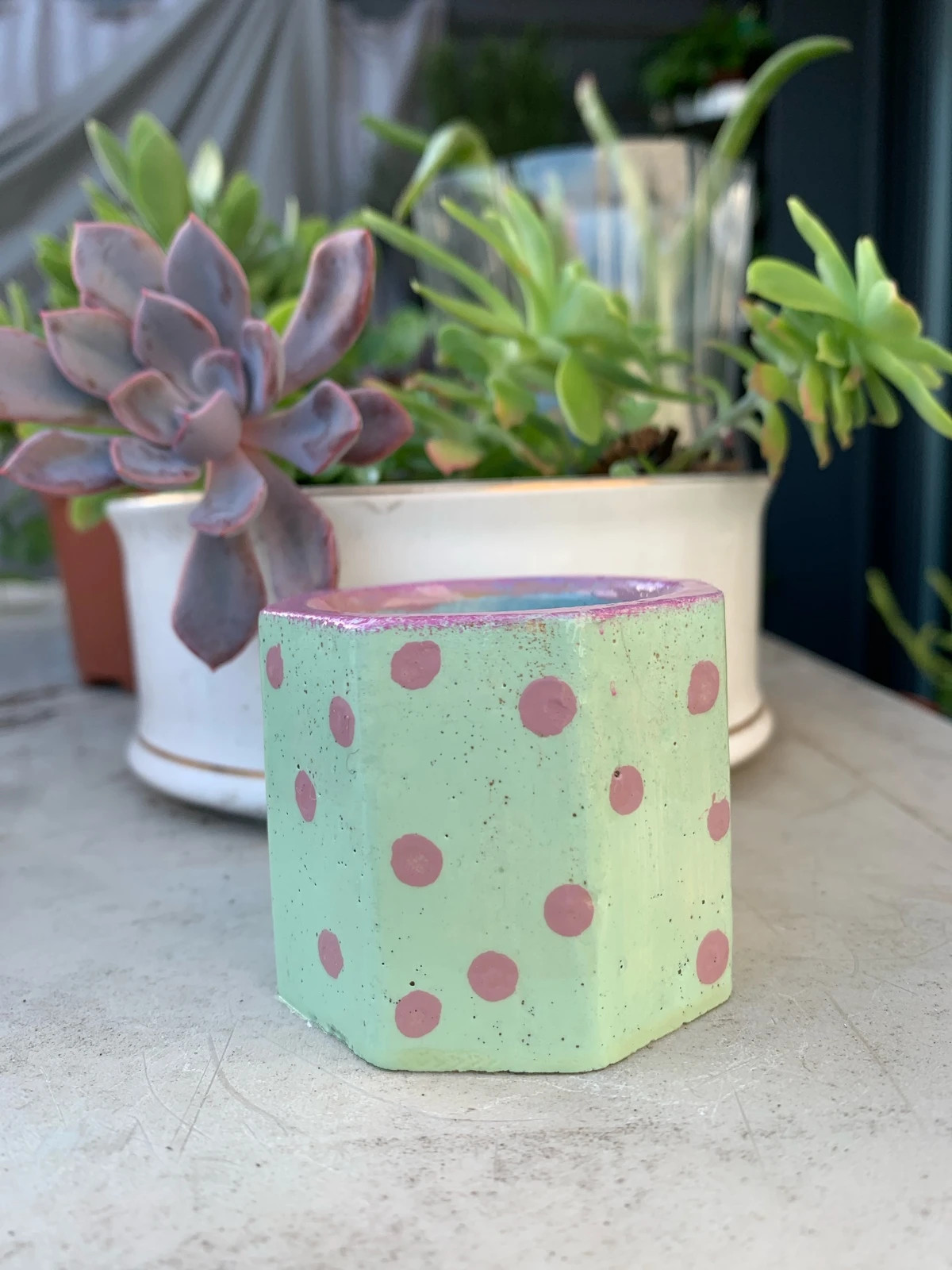 Porta velas hecho a mano