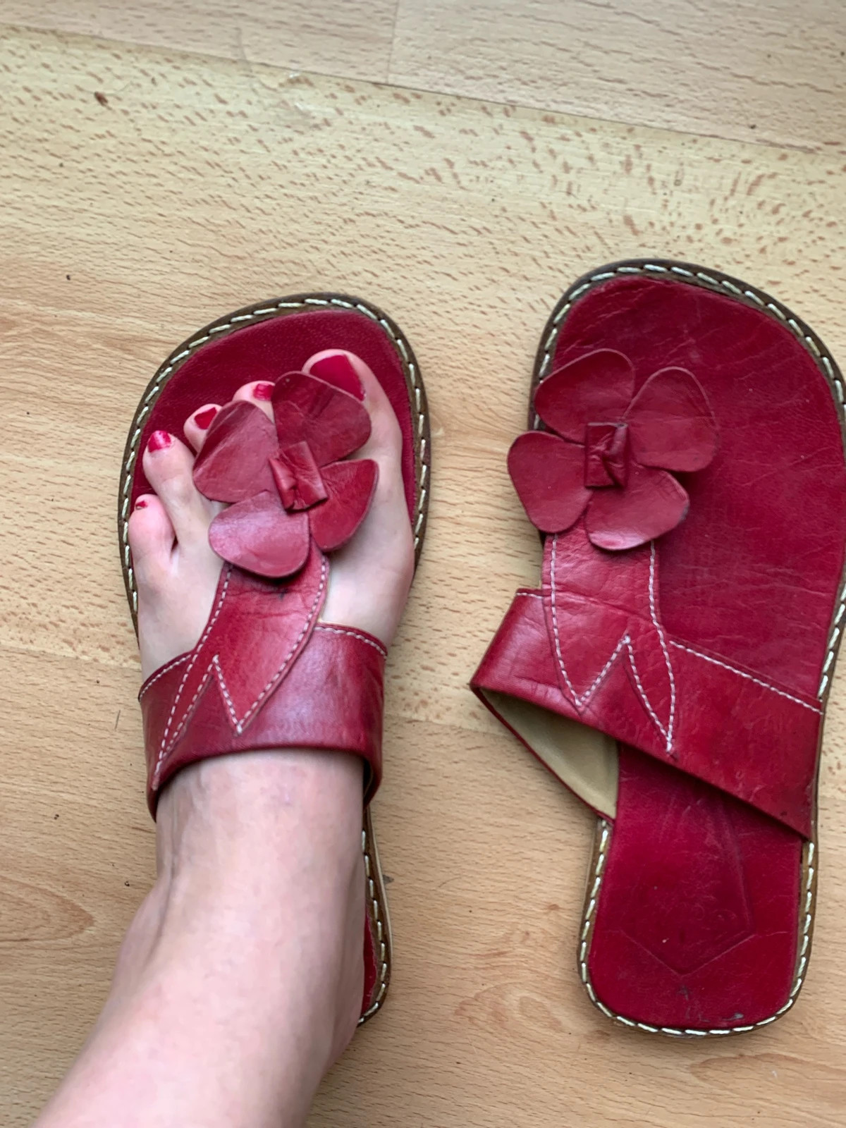 Sandalias cuero rosa N37 – Cuero – taille 37 3