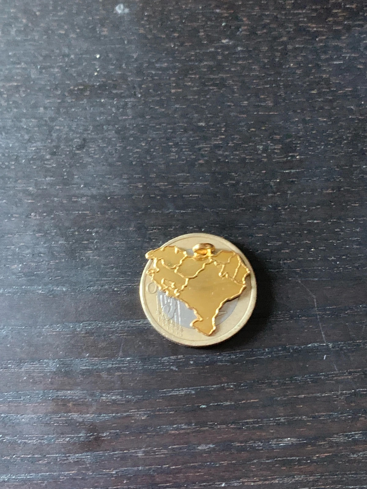 Colgante Mapa Euskadi bañado en oro 3