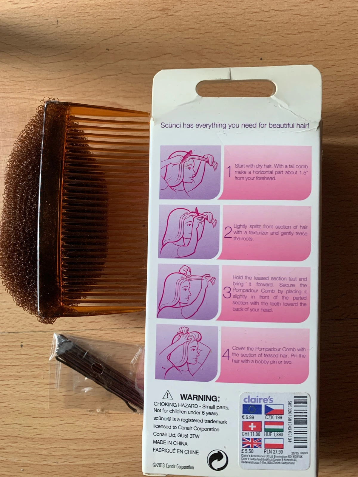 Peineta tupé y rulos – Claire's 3