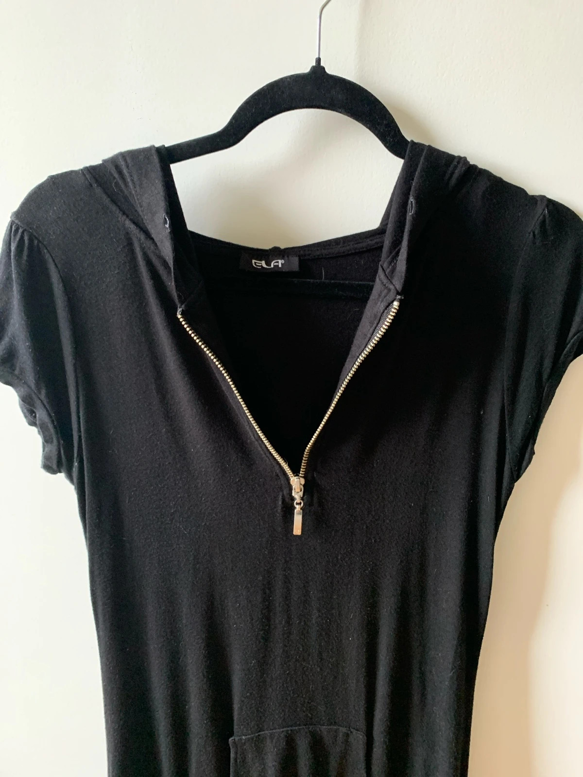 Vestido negro con capucha T.M – Ela – taille M / 38 / 10 4