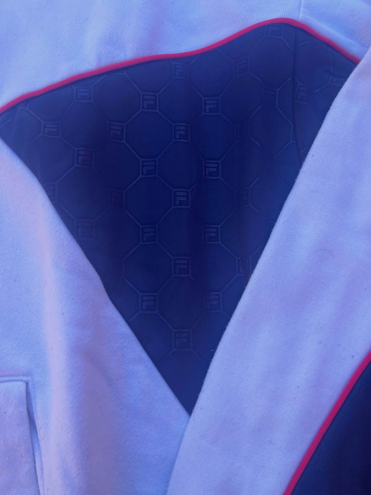 Sweat col zippé Fila blanc et bleu – Fila – taille S 4