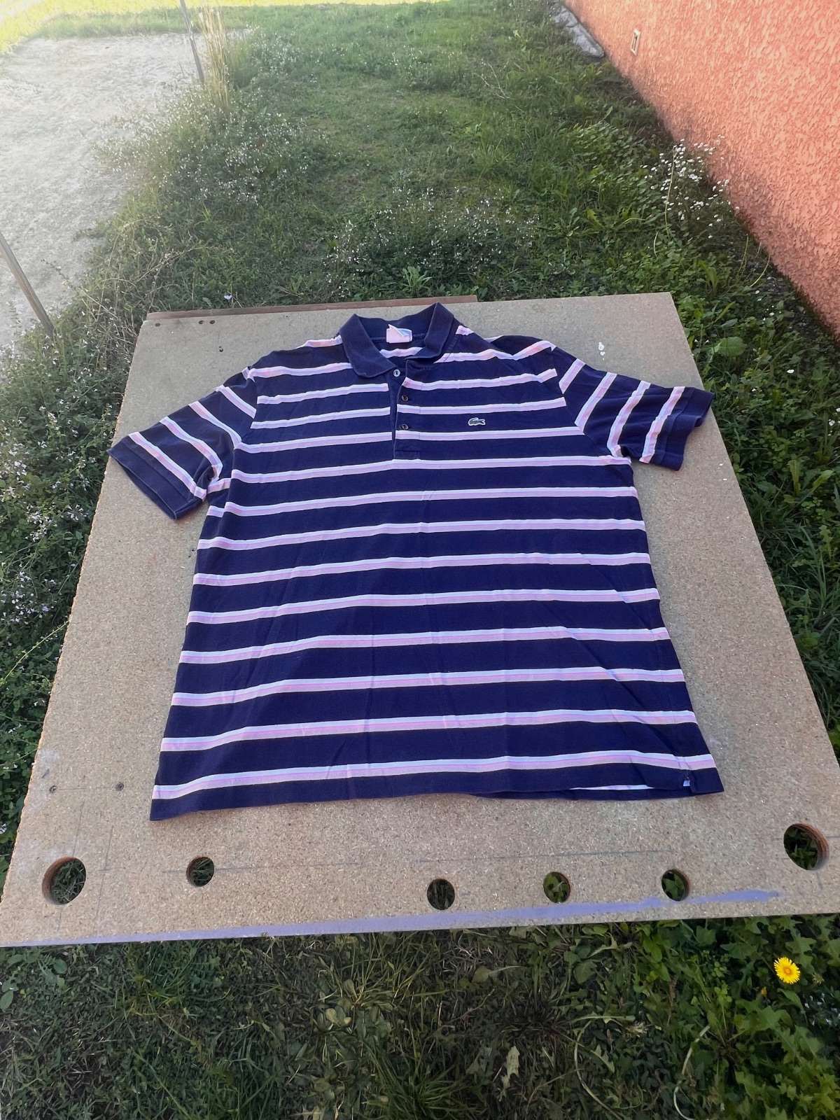 Polo rayé Lacoste bleu marine – Lacoste – taille XL 2