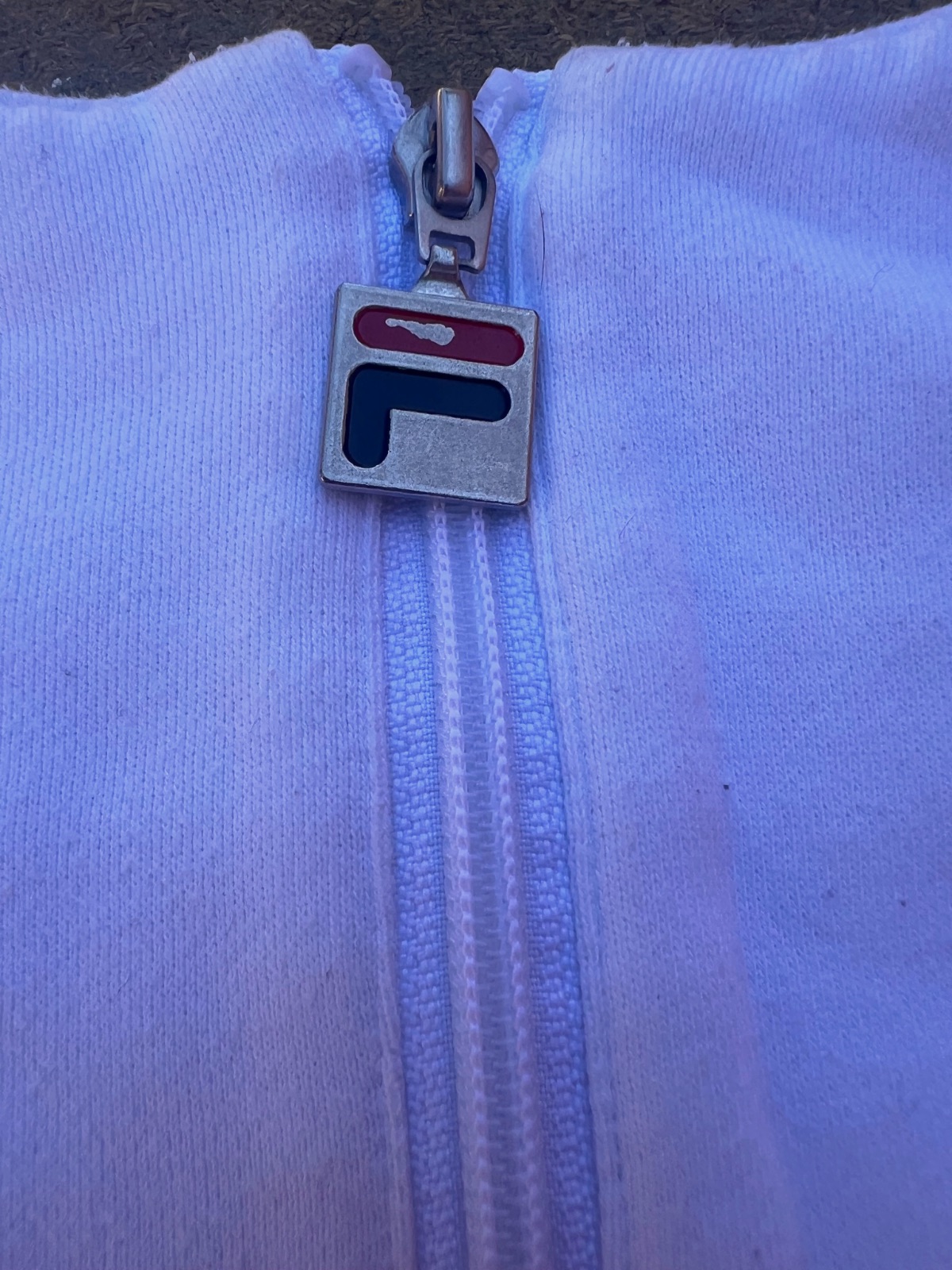 Sweat col zippé Fila blanc et bleu – Fila – taille S 6