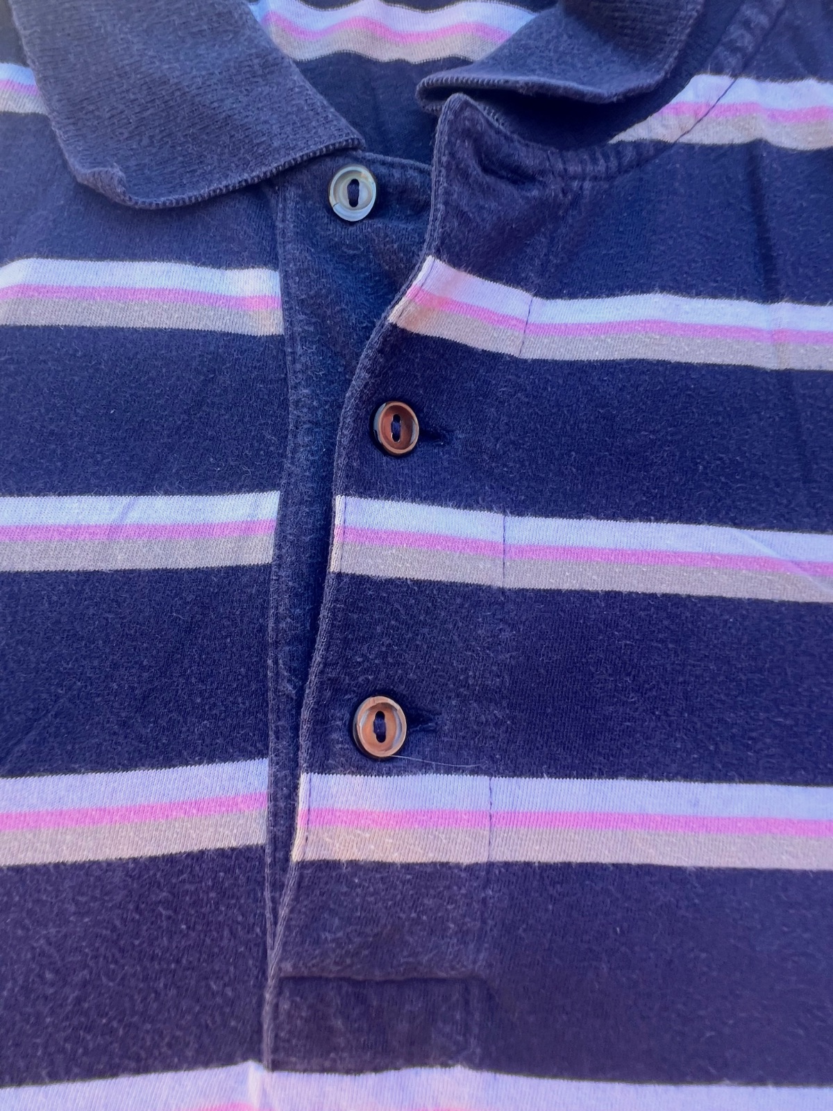 Polo rayé Lacoste bleu marine – Lacoste – taille XL 4