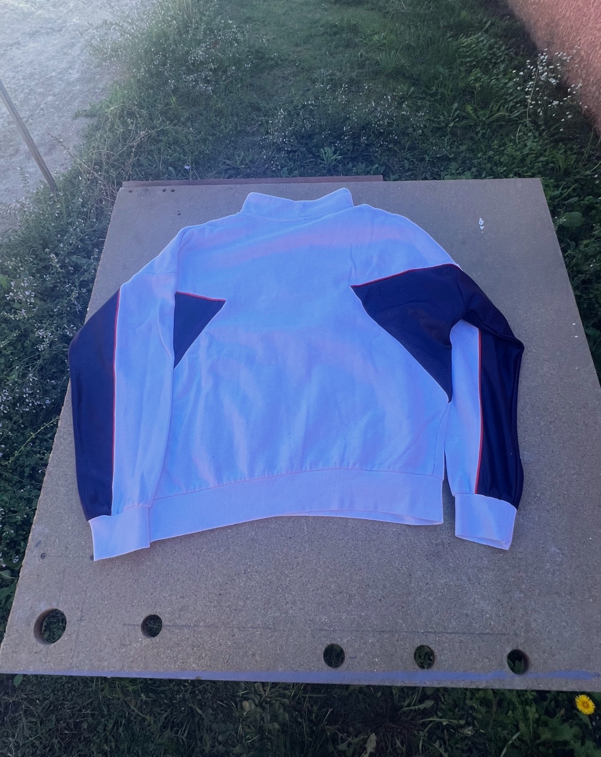Sweat col zippé Fila blanc et bleu – Fila – taille S 3