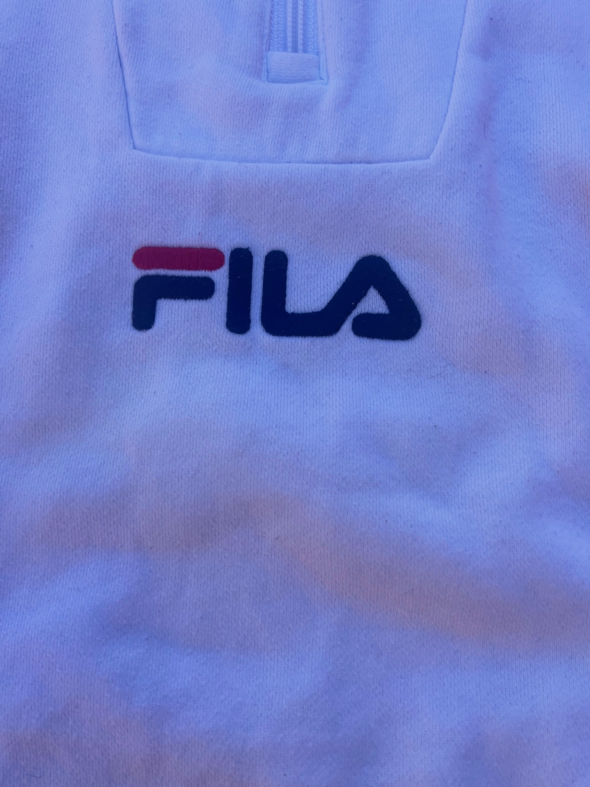 Sweat col zippé Fila blanc et bleu – Fila – taille S 5
