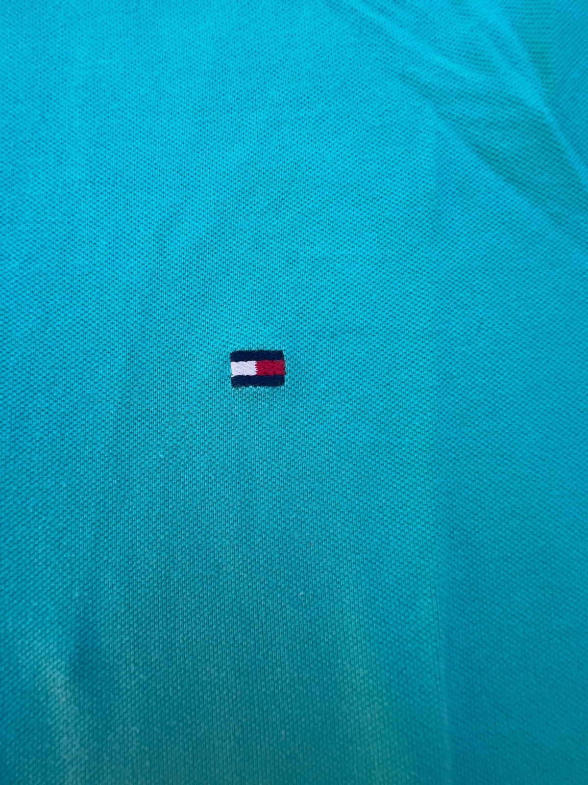 Polo Tommy Hilfiger turquoise à manches courtes – Tommy Hilfiger – taille XL 4