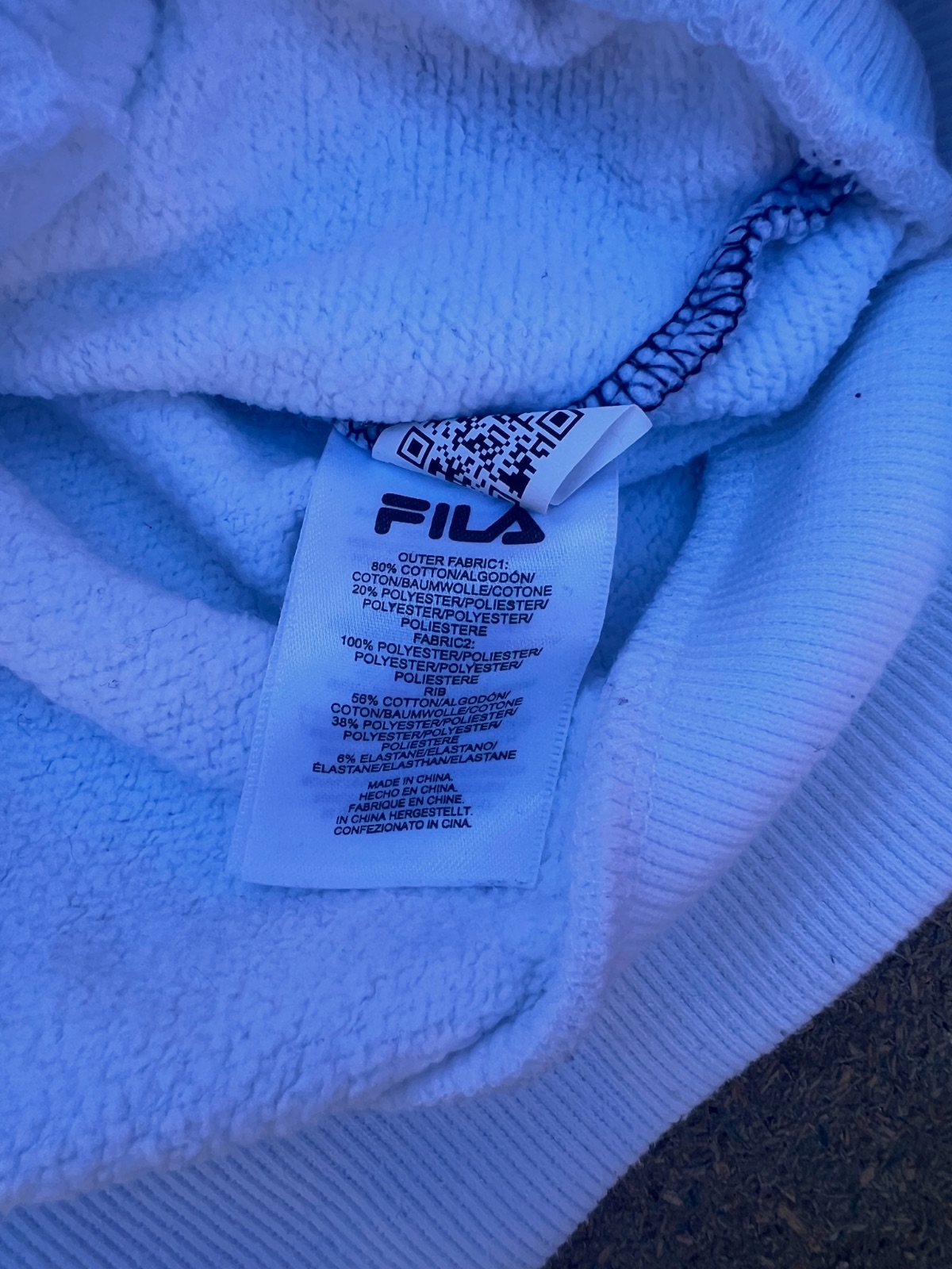 Sweat col zippé Fila blanc et bleu – Fila – taille S 8