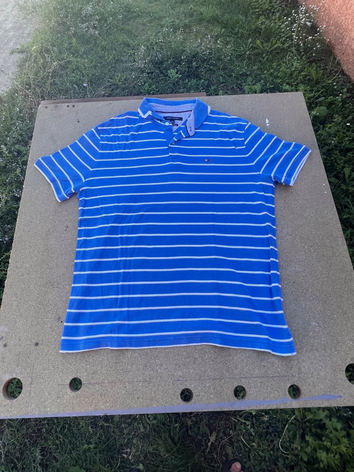 Polo rayé bleu Tommy Hilfiger taille L – Tommy Hilfiger – taille L 2
