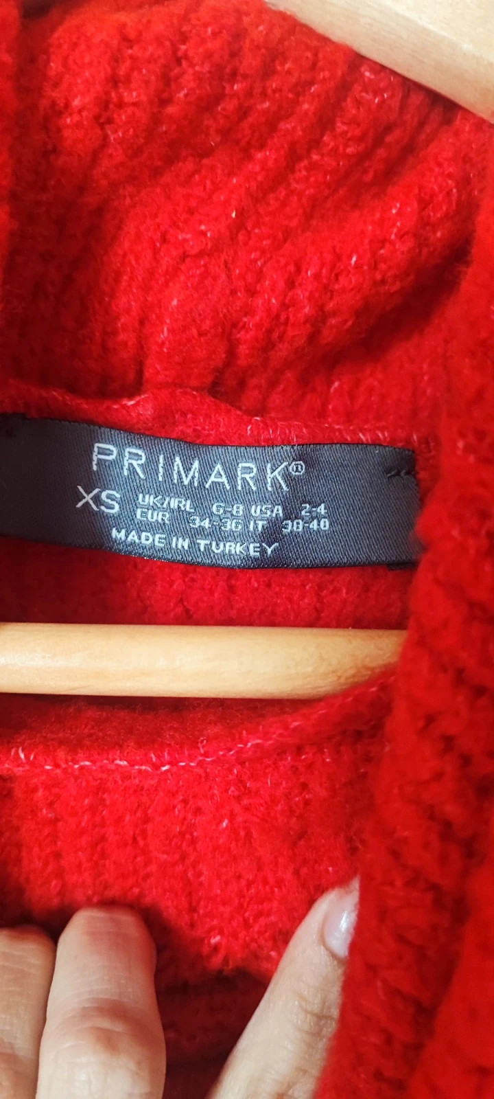 Jersey rojo cuello alto – Primark – taille XS / 34 / 6 4