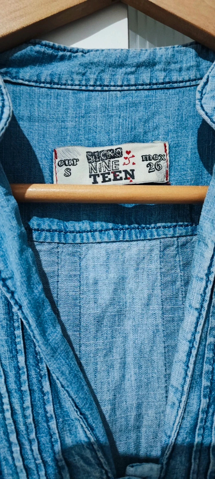 Vestido vaquero con manga – taille S / 36 / 8 3