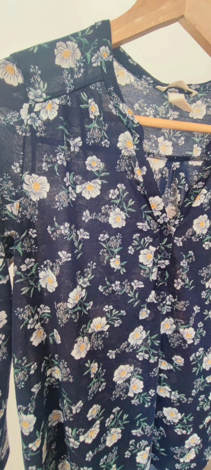 Blusa floreada azul – H&M – taille XS / 34 / 6 3