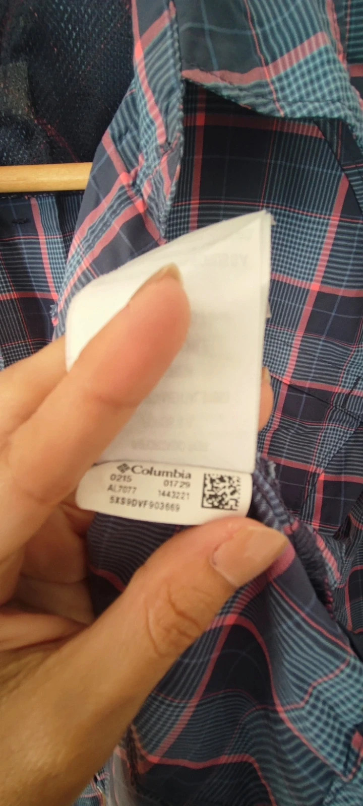 Camisa a cuadros – Columbia – taille S / 36 / 8 5