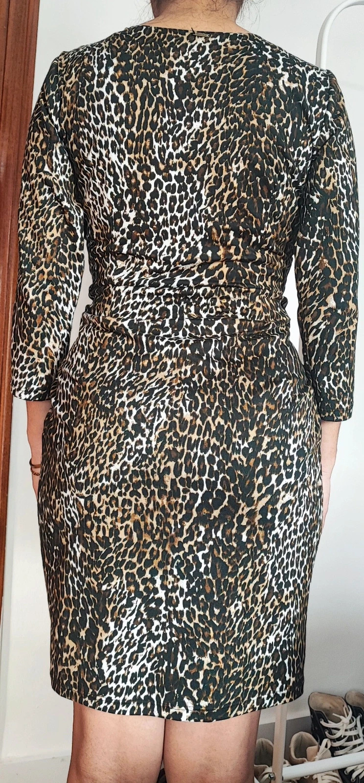 Vestido animal print manga 3/4 – Vintage – taille S / 36 / 8 4