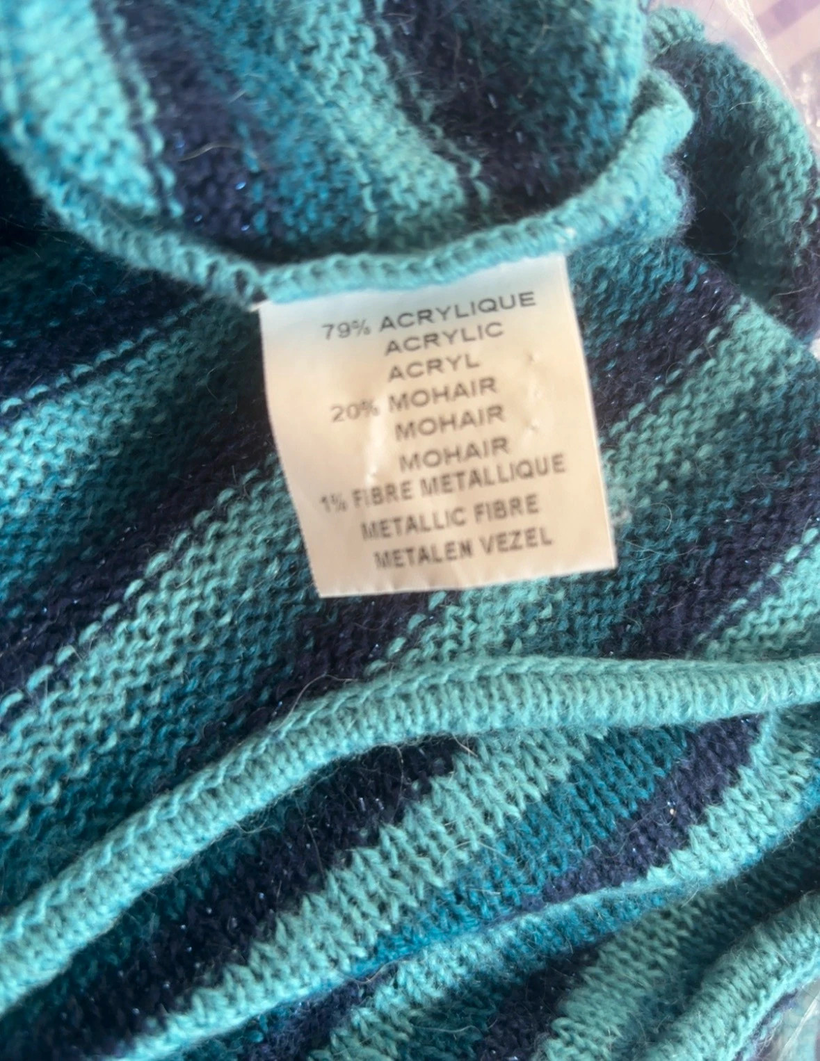 Pull Phildar rayé en mohair – Phildar – taille L / 40 / 12 5