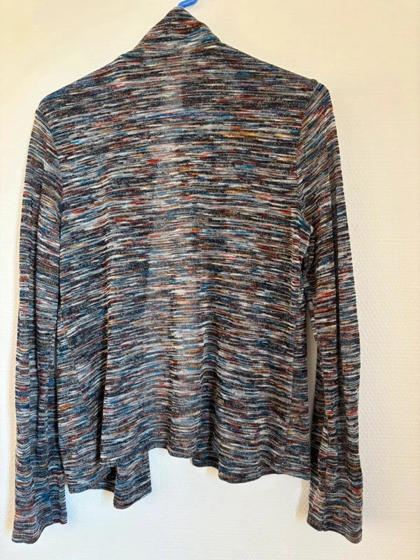 Cardigan long chiné multicolore – La Fee Maraboutee – taille M / 38 / 10 2