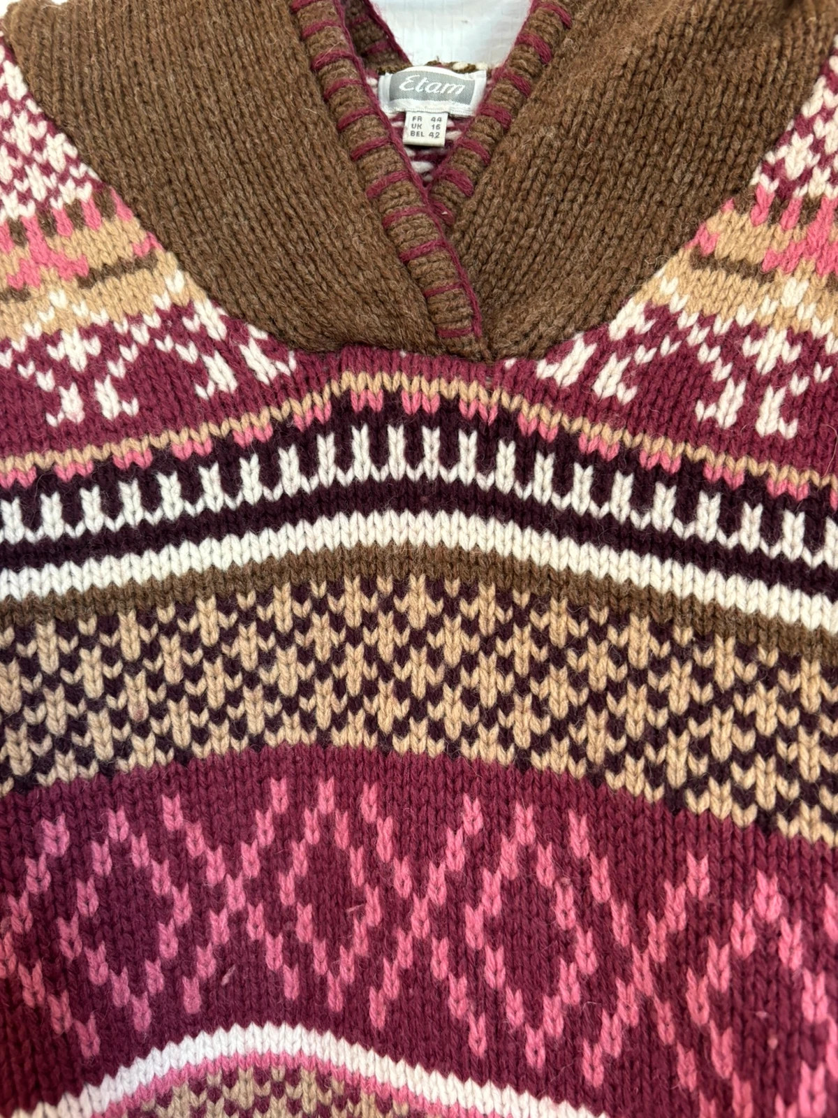 Pull Etam laine jacquard – Etam – taille XXL / 44 / 16 3