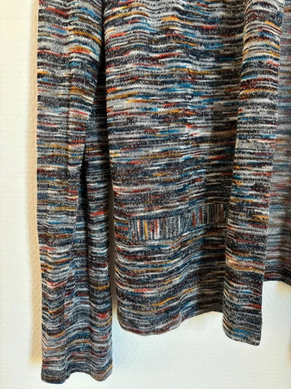 Cardigan long chiné multicolore – La Fee Maraboutee – taille M / 38 / 10 3