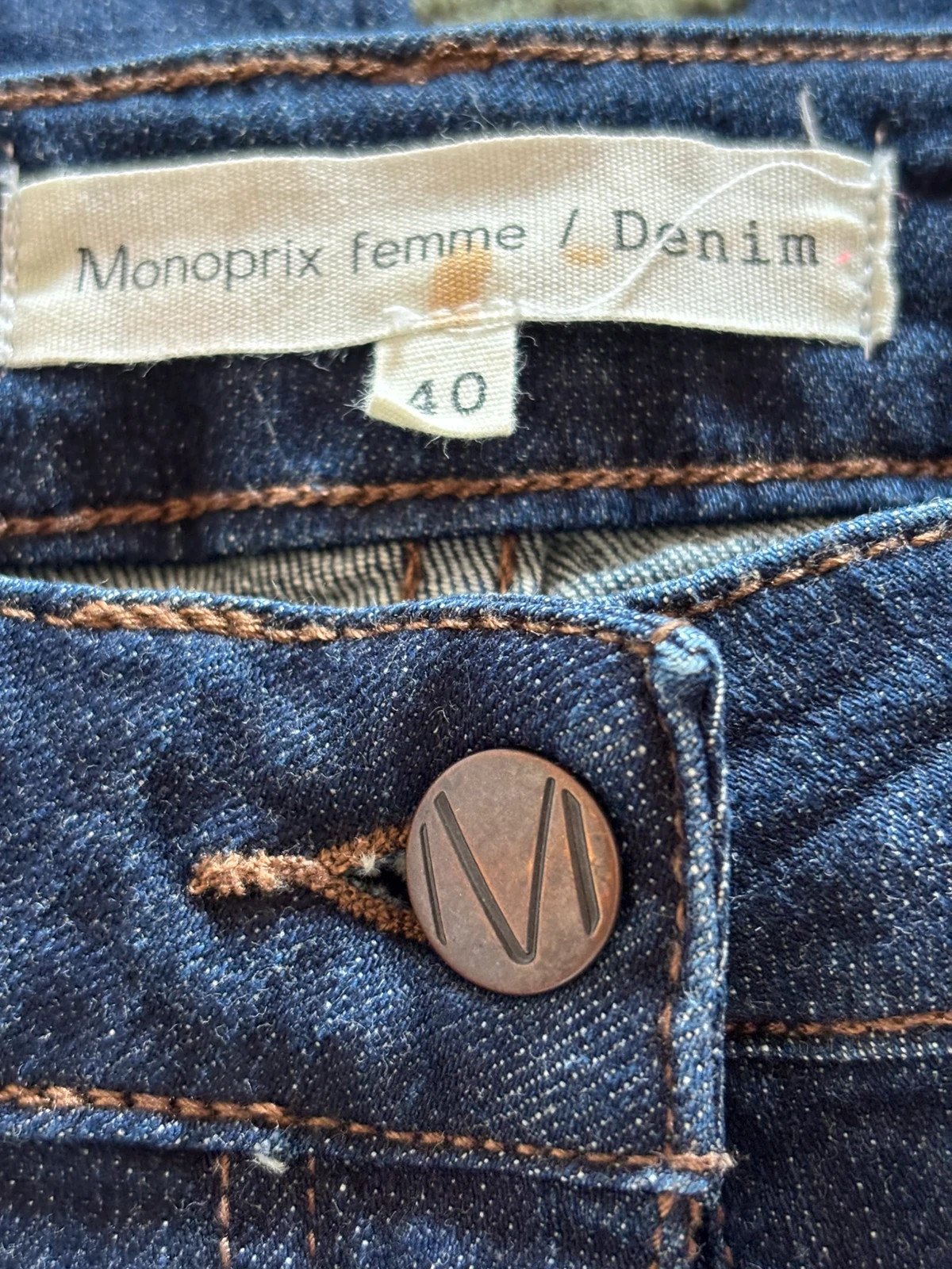 Jean skinny brut – Monoprix – taille L / 40 / 12 5