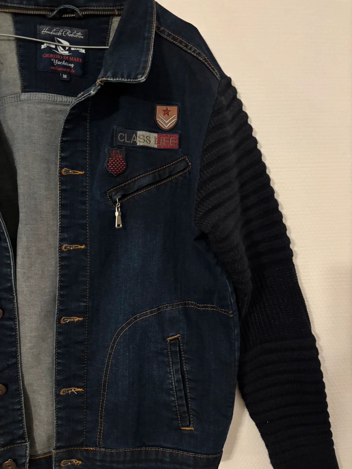 Veste hybride jean et maille – Giorgio di Mare Yachting – taille M / 38 / 10 5