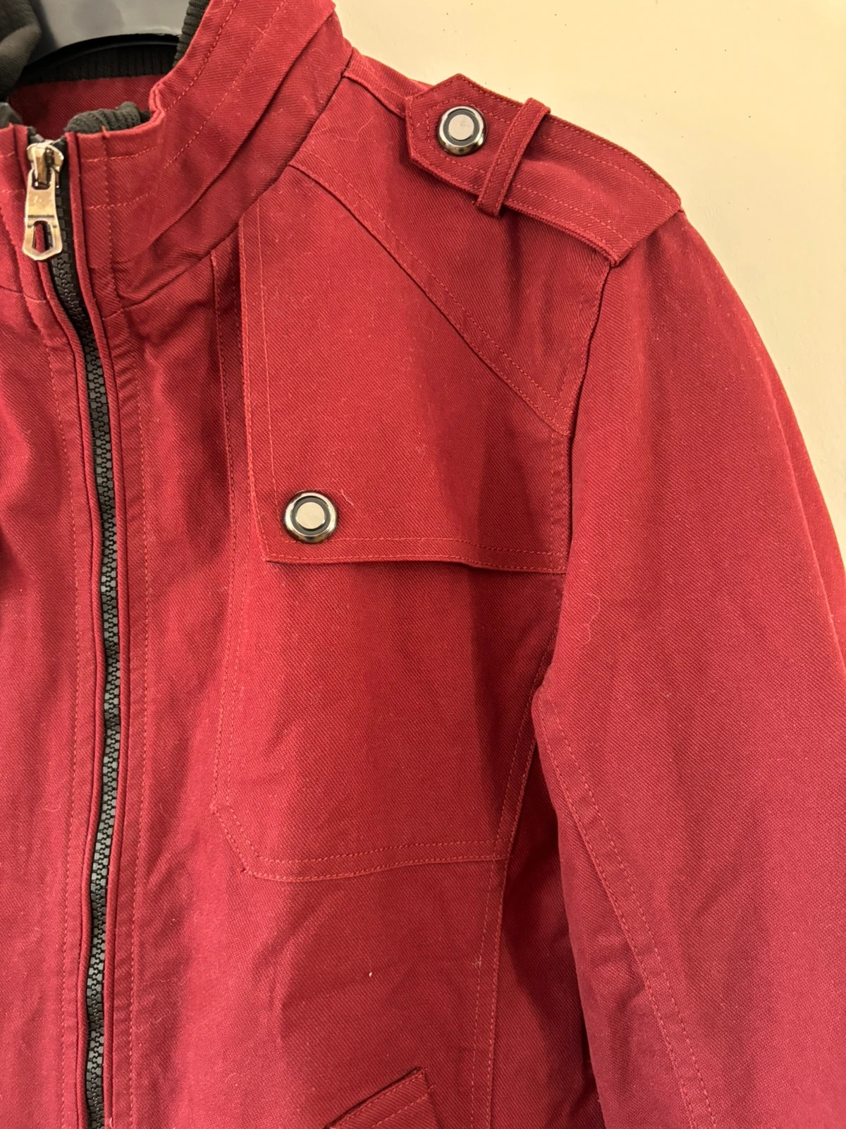 Veste bordeaux style militaire – Yi Jian Mei – taille S 4