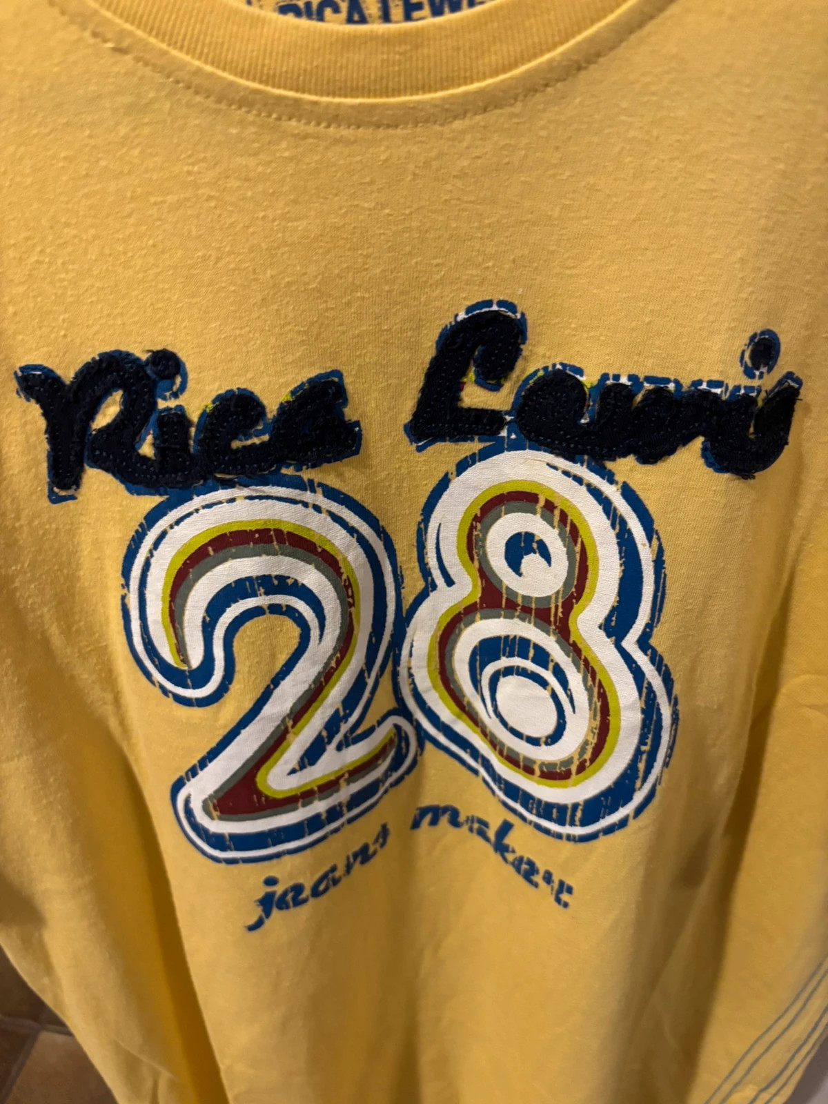 T-shirt Rica Lewis jaune style vintage – Rica Lewis – taille L 2