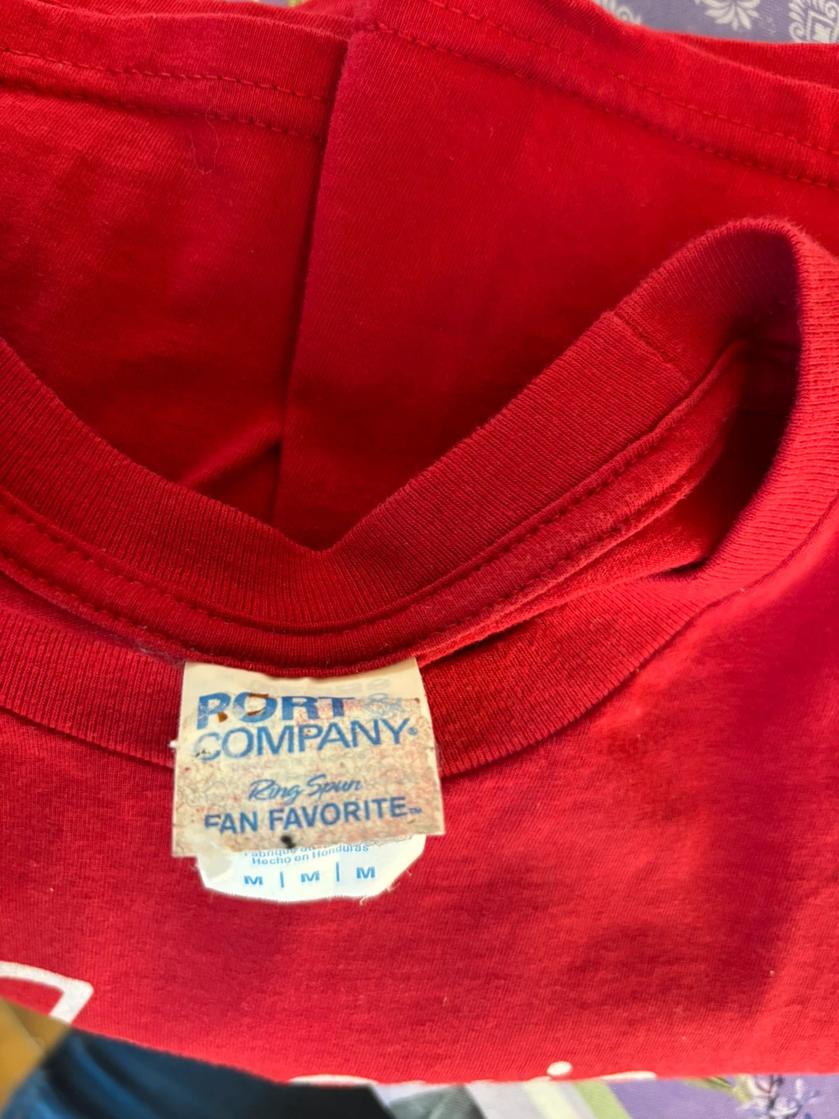 T-shirt rouge humoristique pâtissier – Port & Company – taille M 2