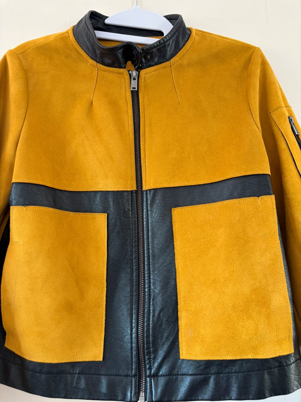 Veste moutarde effet daim style rétro – LITTLE MISS CAPTAIN – taille S / 36 / 8 3