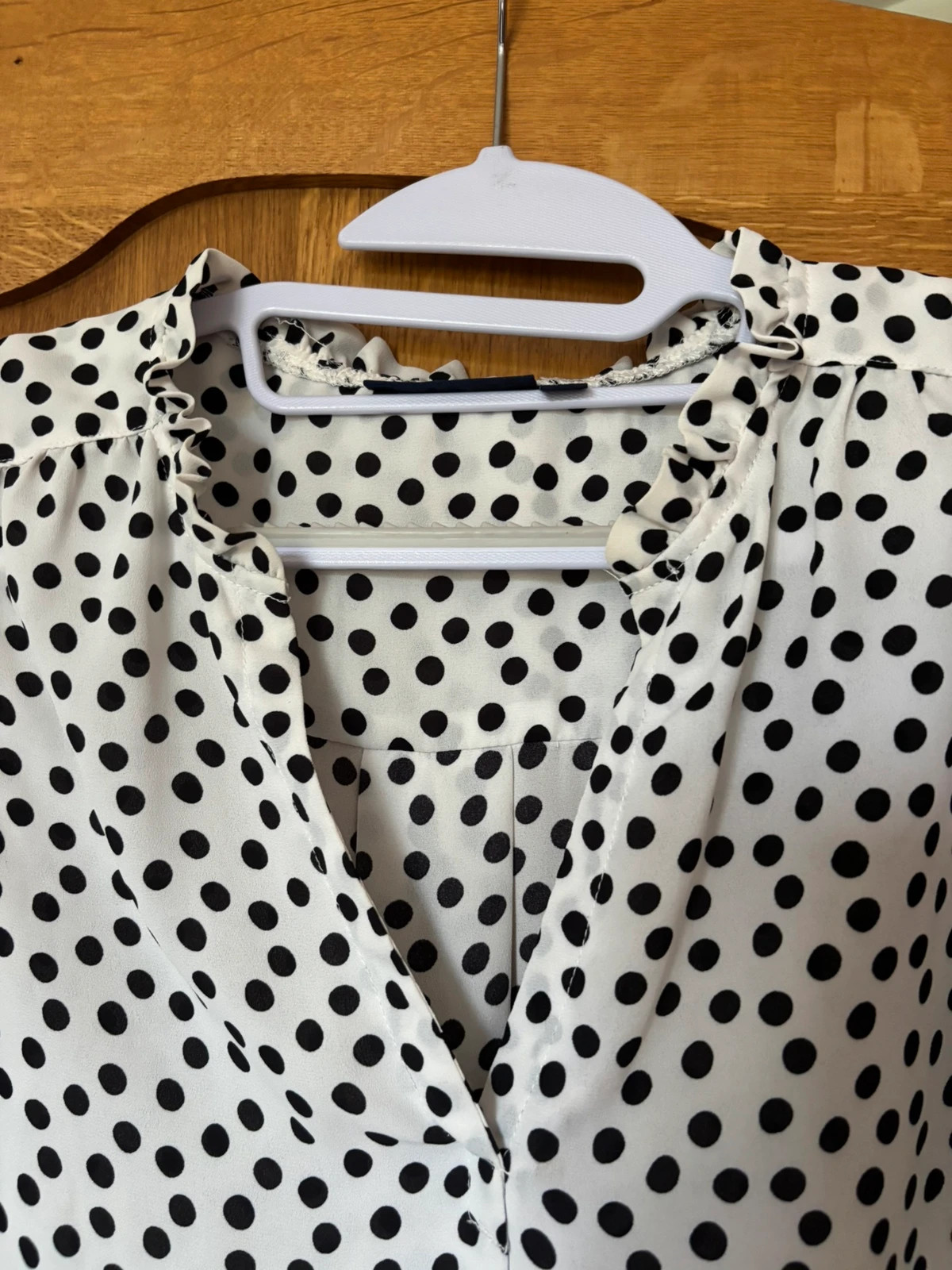 Top blanc à pois noirs – Kiabi – taille S / 36 / 8 3