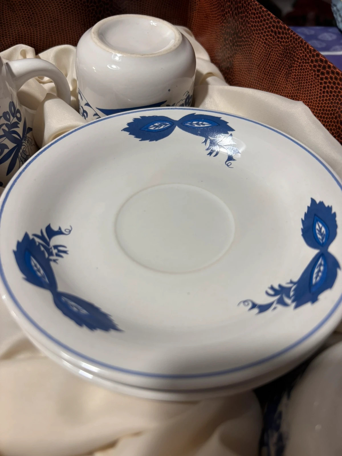 Service à café vintage bleu – wellco feinsteinzeug 2
