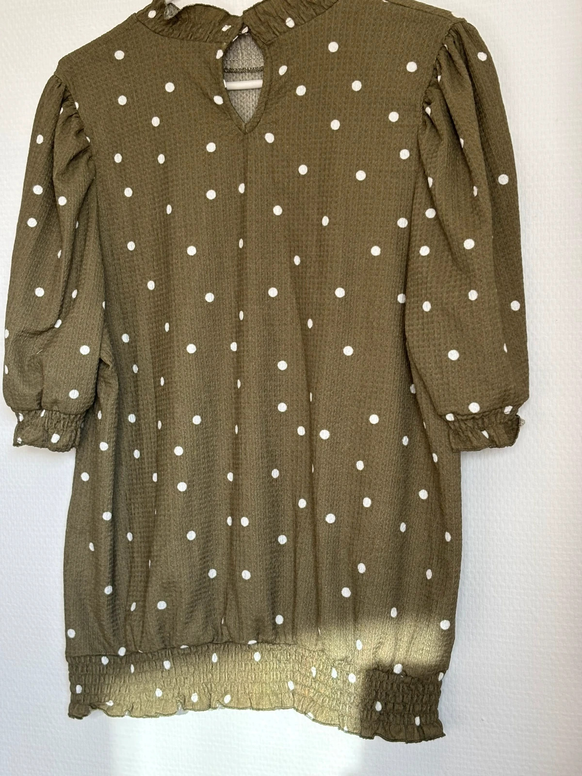 Haut kaki à pois blancs – Naf Naf – taille XL / 42 / 14 2
