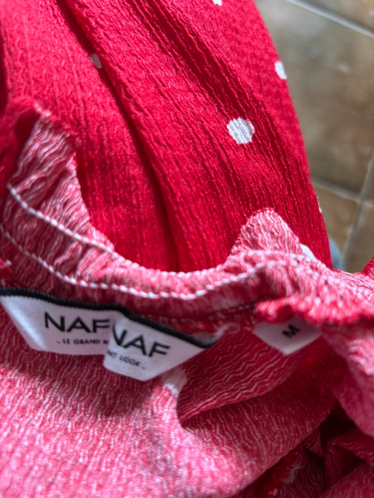 Blouse rouge à pois – Naf Naf – taille M / 38 / 10 4