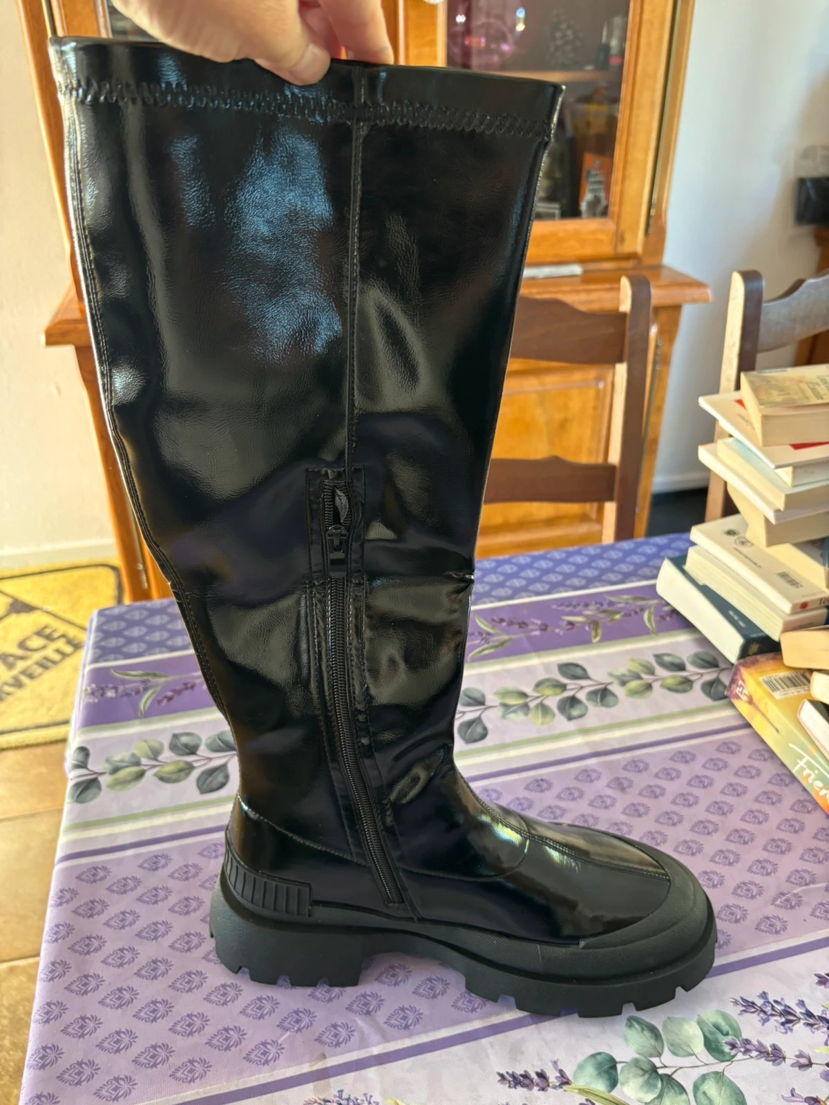 Bottes hautes vernies noires – Merry Scott – taille 40 5