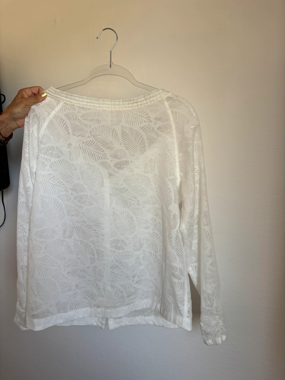 Blouse blanche imprimée – Miss Captain – taille M / 38 / 10 2