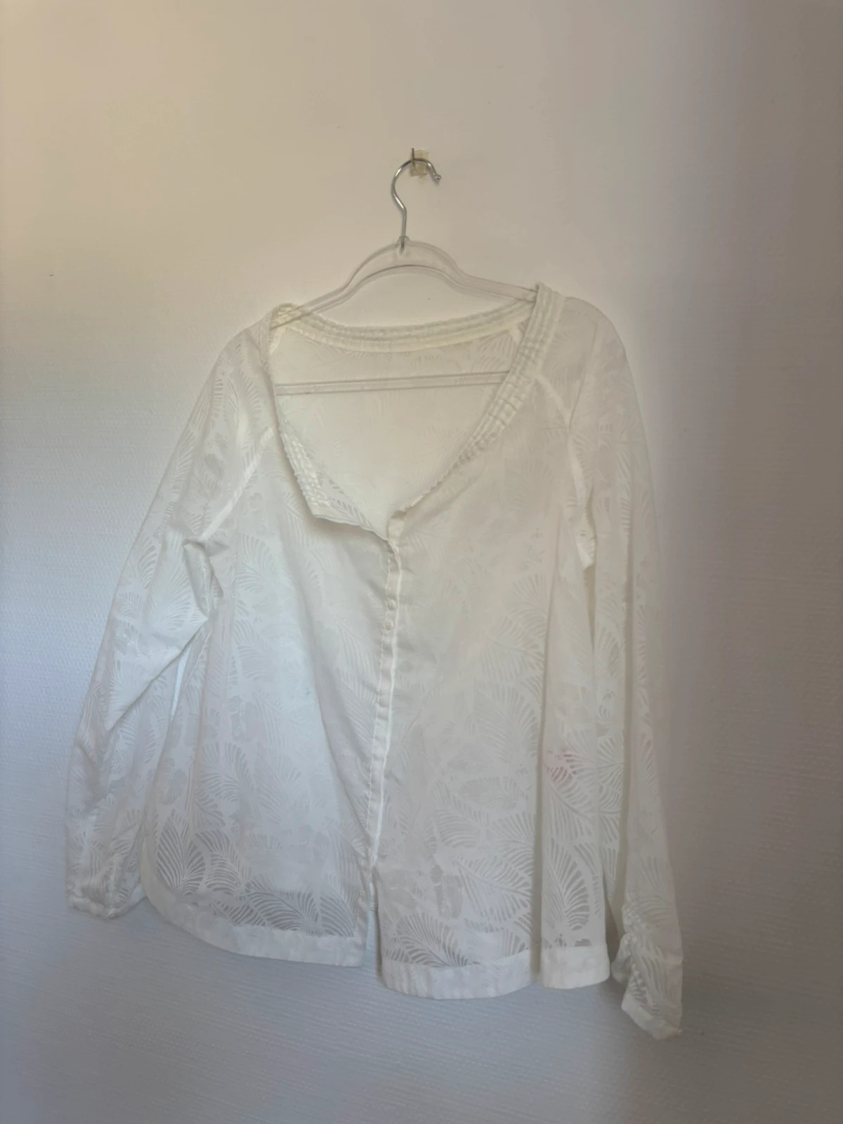 Blouse blanche imprimée – Miss Captain – taille M / 38 / 10 4